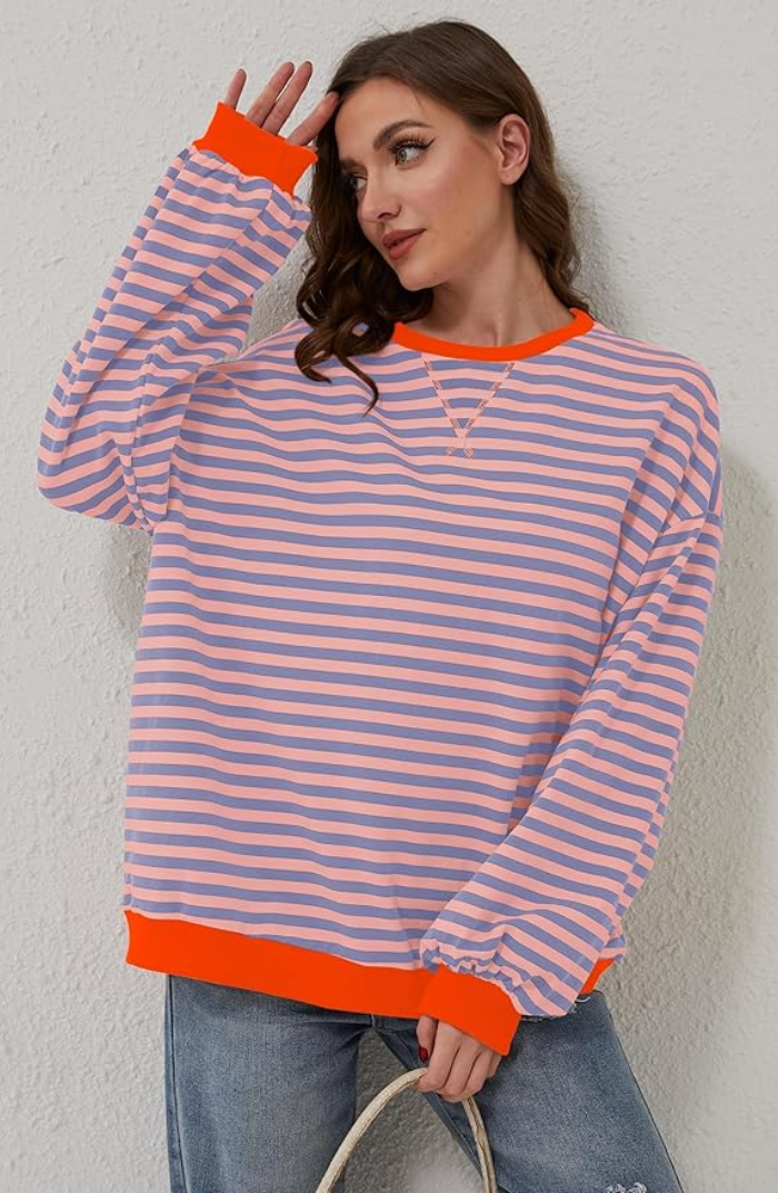 Manyana - Oversized sweater with stripes