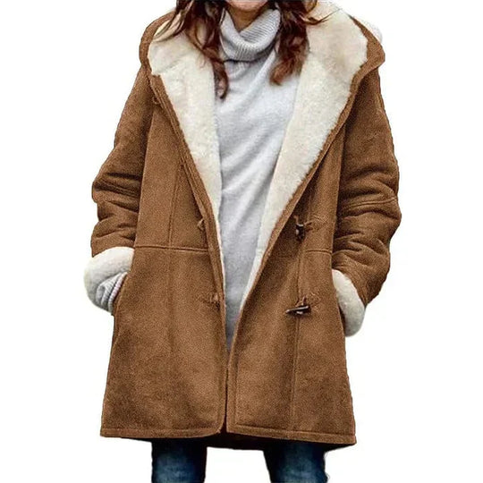 SHAIRA | ELEGANT CASHMERE HOODED COAT