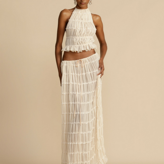 ADIRA | HALTER TOP AND SKIRT SET